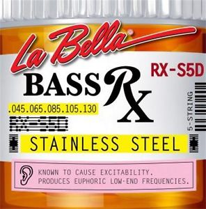 La Bella RX-S5D RX-Stainless Комплект струн для 5-струнной гитары, 45-130.