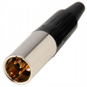 Разъем miniXLR (92M-501S(4P) gold (TQ-4ML-2) кабельный 4-х контактный