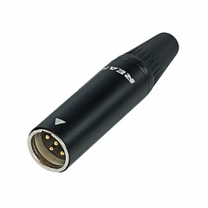 NEUTRIK RT3MC-B Разъем мини XLR на кабель Ø2-4.5 мм, 3 контакта, штекер, черный, фиксация кнопкой