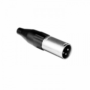 Amphenol AC3M - Разъем XLR кабельный папа , 3 контакта, штекер, штампованные контакты, цвет - никель