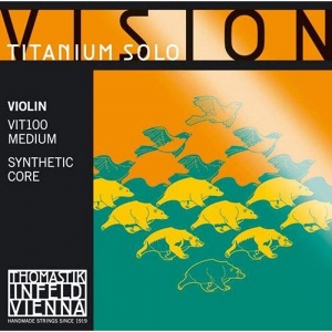 Thomastik VIT100 Vision Titanium Solo Комплект струн для скрипки размером 4/4, среднее натяжение
